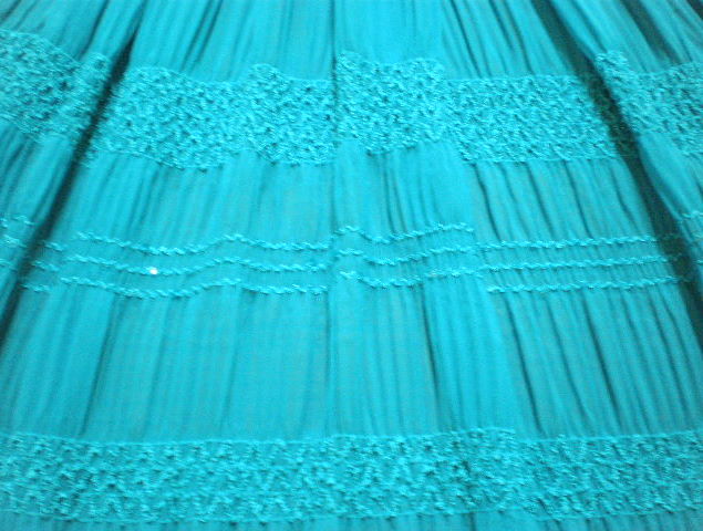 8.Turquoise Crinkle Chiffon